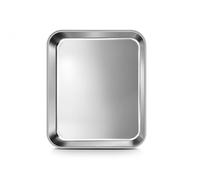 Joyfair Mini bandeja para hornear, bandeja de horno de acero inoxidable, bandeja pequeña para galletas, ideal para hornear, cocinar, asar, no tóxico y sin óxido, acabado espejo y apto para
