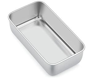 Joyfair Molde de acero inoxidable para pan tostado y tortas, saludable y no tóxico, fácil de desmoldar, 23 cm x 12 cm x 6 cm