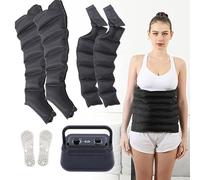 Joyfitness Botas Presoterapia Piernas Abdomen para Casa, Masajeador de Piernas Compresion de Aire, Drenaje Linfatico Presoterapia Profesional, 6 Chamber, Lipedema Piernas Tratamiento