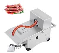 Joyfitness Máquina Eléctrica para Atar Salchichas De Acero Inoxidable, Máquina Atadora De Salchichas, Enlazadora De Salchichas Eléctrica, Control Mediante Pedal, Uso Doméstico y Profesional