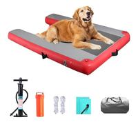 Joyfitness Plataforma de EVA para Perros - Rampa Flotante Inflable Antideslizante para Agua: Piscinas, Playas, Lagos y Pontones, para Perros de 60 kg, 150x100x10 cm