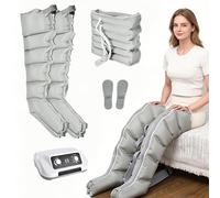Joyfitness Presoterapia para Casa, Botas De Presoterapia Piernas y Abdomen 6 Cámaras, Regulación Tiempo 0-30 Min Y Presión 0-240 mmHg, Reduce Fatiga Piernas Hinchadas, Drenaje Linfodrenaggio