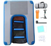 Joyfitness Rampa Flotante para Perros de Agua - Plataforma Inflable Antideslizante de EVA para Piscinas, Pontones, para Piscinas, Lagos y Playas, para Perros de 60 kg (Azul)