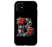 Joyful B Poinsettia Copos de Nieve Acebo Carcasa para iPhone 11