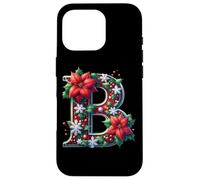 Joyful B Poinsettia Copos de Nieve Acebo Carcasa para iPhone 16 Pro