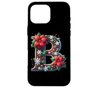 Joyful B Poinsettia Copos de Nieve Acebo Carcasa para iPhone 16 Pro MAX
