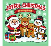 JOYFUL CHRISTMAS: A simple and easy coloring books for adults with christmas trees, reindeers, gingerbread man and penguins.