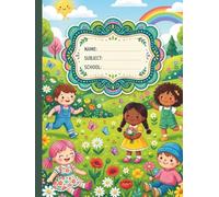 Joyful Kids in the Meadow Composition Notebook Wide Ruled 200 Pages: 8.25 x 11 Inch Large Academic Journal for Daily Writing, Creative Planning, and Organized Note-Taking