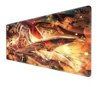 Joyful Large mouse pad XXL - sewn edge - anti slip base - washable - suitable for gaming mousepad, office mousepad, computer keyboard pad, mouse auxiliary pad 90 × 40