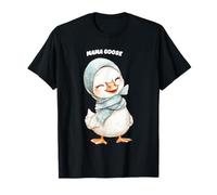 Joyful Mama Goose in Blue Scarf. Camiseta