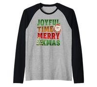 Joyful Time Feliz Navidad Disfraz Camiseta Manga Raglan