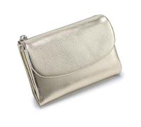 Joyfullygo Wallet, Unisex Pebble Leather Wallet, Genuine Leather Coin Purse, Bifold Leather Coin Purse with Credit Card Holder (A-7)
