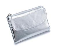 Joyfullygo Wallet, Unisex Pebble Leather Wallet, Genuine Leather Coin Purse, Bifold Leather Coin Purse with Credit Card Holder (A-8)