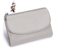 Joyfullygo Wallet, Unisex Pebble Leather Wallet, with Credit Card Holder, Coin Holder & Cash Slots, Soft Small, Waterproof, Large Capacity (W)
