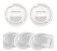 Joyfulmap 160 cubiertas antipolvo para velas, protectores de papel translúcido preimpresos, tapas decorativas, accesorios para hacer velas, velas aromáticas de manualidades, 6 cm