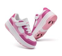 Joyfultime Zapatos para niños con ruedas, para niños y niñas, tenis deportivos con ruedas, adecuados para principiantes, niños grandes 5