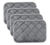 Joygoodta 4 Almohadillas autocalentables para Gatos de 16.0 x 20.0 in, Suaves y acogedoras, Antideslizantes, Alfombrillas Lavables para Mascotas para Interiores y Exteriores, Color Gris, para calenta