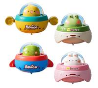 Joygoodta 4 Piezas Coches de Juguete para Bebés Coches de Juguete con Tema Espacial para Niños Pequeños 1-3 Press and Go Animal UFO de para Bebés Niñas Juguetes de Coche para Regalos de Cumpleañ