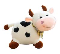 Joygoodta Animal de Peluche de Vaca, Animal de Peluche de Vaca, Lindo y Suave, compañero reconfortante, imaginativo, liviano para niños, niñas, 10.2 * 7.9 * 5.5 Pulgadas, Blanco