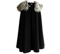 Joygoodta FURS CAPE VIKING CLOAK MEDIEVE VIKING FURS CAPE CLOEK Mens Renaissance King Disfraz con Halloween, L-XL