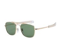 Joygoodta Gafas de sol Moda Aviación Gafas de sol Hombres de para hombres Ejército americano Lente de vidrio óptico Verde Retro