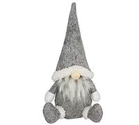 Joygoodta Gnomo de Navidad Muñeco de Peluche Enano Papá Noel Adornos sin Rostro para Decoraciones de Chimenea de Vacaciones en el hogar Gris, Gnomo de Navidad