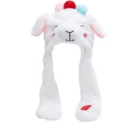 Joygoodta Gorro con Orejas en Movimiento, Gorro con Orejas en Movimiento, Lindo Animal de Oveja con, Peluche Suave y Divertido con Patas para Regalos de cumpleaños navideños de Invie