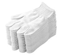 Joygoodta Guantes para barbacoa, 10 unidades de guantes para barbacoa de algodón blanco resistentes al calor para asar cocinar manipulación de alimentos pintura jardinería