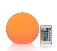 Joygoodta Luz de bola LED, 7, 9 pulgadas PE recargable 16 colores 4 modos de control remoto lámpara de esfera, brillo ajustable lámpara de orbe para jardín, césped, luz de globo al aire libre