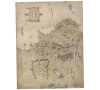 Joygoodta Manta de Forro Polar con diseño de Mapa de la Tierra Media, de Terciopelo súper Suave, acogedora Manta de Felpa para sofá, Cama, sofá, 27.6 x 39.4 Pulgadas