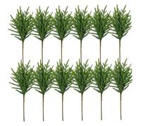 Joygoodta Ramas de Pino Norfolk, 12 Tallos de Pino Norfolk, Ramas Artificiales de Tacto Real de 19 Pulgadas, Tallos Verdes navideños sintéticos para florero, Centro de Mesa, decoración del