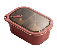 Joygoodta Recipiente para almuerzo caliente, Recipientes para almuerzo aislados Recipiente para comida caliente de acero inoxidable de doble capa de 1200 ml con orificios de aireación y tir