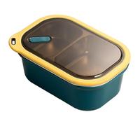 Joygoodta Recipiente para almuerzo caliente, recipientes para almuerzo aislados, recipiente para comida caliente de acero inoxidable de doble capa de 1200 ml con orificios de aireación y ti