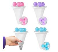 Joygoodta Recogedor de Pelo de Mascotas para lavandería, 4 Bolsas de Malla para recogedor de Pelo de Lavadora con Bolas flotantes, removedor de pelos para Limpieza de Ropa, 17x9, 5 cm