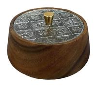 Joygoodta Sales Sellar con tapa de madera Salt Bowl 5.3x5.3x2.4 pulgadas de azúcar para el sazón de la encimera de la cocina.