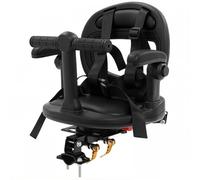 Joygoodta Silla de Bicicleta para niños, Silla giratoria de Montaje Delantero con Doble Sistema de Bloqueo y reposabrazos Ajustables; portabebés para niños de 1 a 6 años, fácil de Instalar, Negro