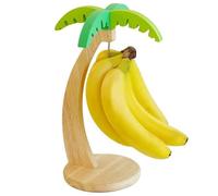 Joygoodta Soporte para plátanos Colgador de plátanos de madera en forma de árbol de 13x6 pulgadas con gancho Soporte rústico para frutas para una maduración uniforme y fácil acceso