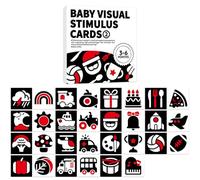 Joygoodta Tarjetas de Contraste para bebés de 3 a 6 Meses, Tarjetas Flash para bebés de Alto Contraste para estimulación Visual de recién Nacidos, 18x18 cm