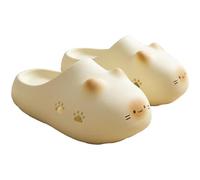 Joygoodta Zapatillas con Pata de Gato, Lindas Zapatillas para Mujer, Zapatos de Verano Impermeables con Soporte para el Arco, Zapatos Antideslizantes para Interiores y Exteriores, Amarillo, 36-37