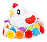 JoyGrow 12 Huevos de Juguete a Juego,Juguetes Educativos Sensoriales para Reconocimiento de Formas y Colores,Preescolar Juguetes Educativos para Niños，Regalos Juguetes Montessori para Niños Pequeños