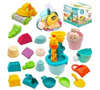 JoyGrow Juguetes de Playa para Niños Conjunto de Juguetes Playa en Bolsa de Malla con Cubo Playa Palas Rastrillo Moldes de Arena Juegos Playa para Chico Chica