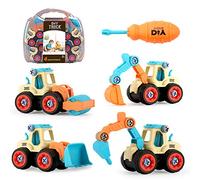 JoyGrow Take Apart Toys Truck 4 tipos de vehículos de construcción de bricolaje STEM Learning Building Toys para niños y niñas (multicolor)