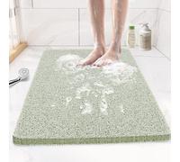 Joyhalo Shower Mats for Showers Anti Slip for Elderly, 24'' x 17'' Non Slip Bath Mat for Inside Shower, Bath Tub Mats for Bathroom Non Slip for Shower, PVC Loofah Bathroom Mats, Mint Green