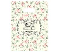 Joyhey 100 bolsas de plástico para mercancía de 7.8 x 9.8 pulgadas, bolsas de compras al por menor con asas troqueladas, Thank You-7