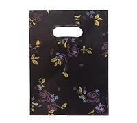 Joyhey 100 bolsas de plástico para mercancías, bolsas de compras, bolsas de venta al por menor, bolsas de regalo con asas troqueladas, color negro, rosa (b), 7.8x9.8 Inch (Pack of 100), Rosa