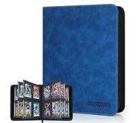 JoyHood Álbum para Tarjetas Top Loader, Carpeta de Tarjetas Coleccionables para 112 Top Loaders, Álbum para Tarjetas de 4 Bolsillos, Azul Zafiro (Sólo para Top Loader)
