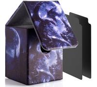 JoyHood Caja de Tarjetas con 2 Separadores, Card Deck Box para de 100+ Tarjetas, Caja de Tarjetas Compatible con Tarjetas MTG/YGO/TCG/OCG, Dragón de Medianoche