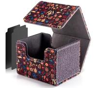JoyHood Caja de Tarjetas con 2 Separadores, Card Deck Box para de 110+ Tarjetas, Caja de Tarjetas Compatible con Tarjetas MTG/YGO/TCG/OCG, Reino Místico Encantado