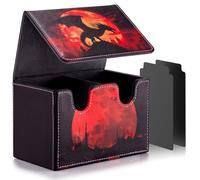 JoyHood YGO Deck Box con 2 separadores de tarjetas de crédito, caja para tarjetas coleccionables 220+ individuales, compatible con TCG/OCG/MTG (dragón de luna de sangre)