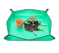 JOYIAL Alfombrilla impermeable extra grande para plantas, color verde, 75 x 100 cm, para plantas, para cambiar el suelo